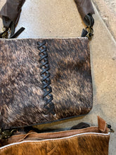 Load image into Gallery viewer, Cowhide X Braided Crossbody Purse
