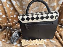 Load image into Gallery viewer, Checkered Crossbody with Handle Purse
