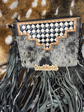Load image into Gallery viewer, The Pearl Checkered Cowhide Crossbody Purse
