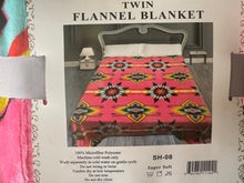 Load image into Gallery viewer, Twin Pink Aztec Blanket
