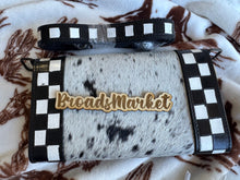 Load image into Gallery viewer, Checkered Cowhide Wallet Crossbody
