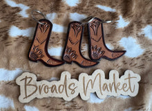 Load image into Gallery viewer, Tooled Leather Boot Keychains
