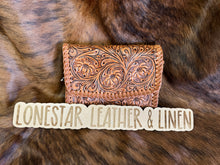 Load image into Gallery viewer, Tooled Floral Crossbody Leather Purse
