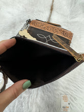 Load image into Gallery viewer, Bootstitch Cowhide &amp; Distressed Leather Wristlet
