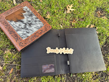 Load image into Gallery viewer, Tooled Cowhide Lined Planner
