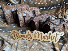 Load image into Gallery viewer, Brown Tooled Speedy Crossbody Purse
