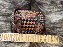 Load image into Gallery viewer, Tan &amp; Checkered Speedy Crossbody Purse
