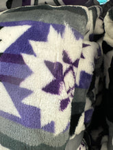 Load image into Gallery viewer, Purple Aztec Cow Kay Super Plush Blanket
