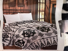 Load image into Gallery viewer, MIA Darlene Black &amp; White Aztec Super Plush Blanket
