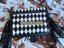 Load image into Gallery viewer, Checkered Fringe Crossbody Purse
