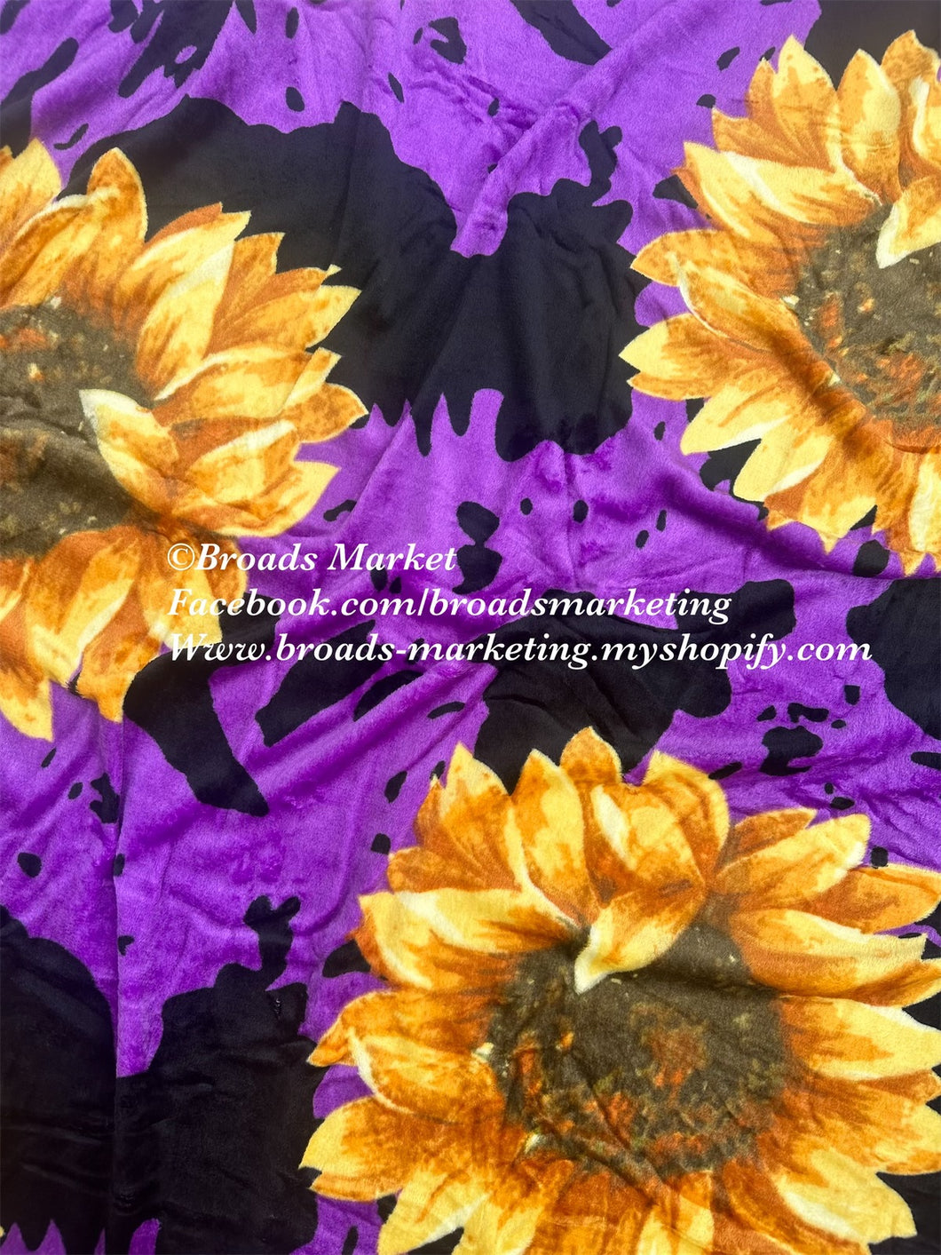 Purple Sunflower Super Plush Blanket