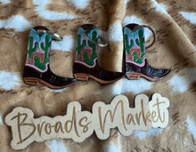 Load image into Gallery viewer, Tooled Leather Boot Keychains
