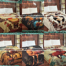 Load image into Gallery viewer, Western Antique Plush MIA Blankets
