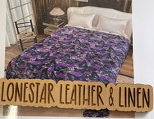 Load image into Gallery viewer, Clare Purple Butterfly Super Plush Queen Blanket S3

