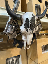 Load image into Gallery viewer, Western Pistol Cowskull Wall Decor
