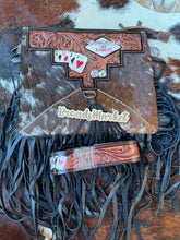 Load image into Gallery viewer, Cards Vegas Cowboys &amp; Rodeo Crossbody Fringe Purse
