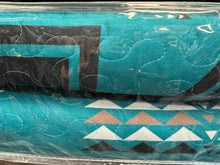 Load image into Gallery viewer, Teal Southwestern Aztec Bedding Set
