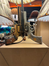 Load image into Gallery viewer, RA7379 Double Pistol Gold &amp; Silver Lamp

