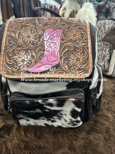 Load image into Gallery viewer, Tooled Cowhide Backpacks
