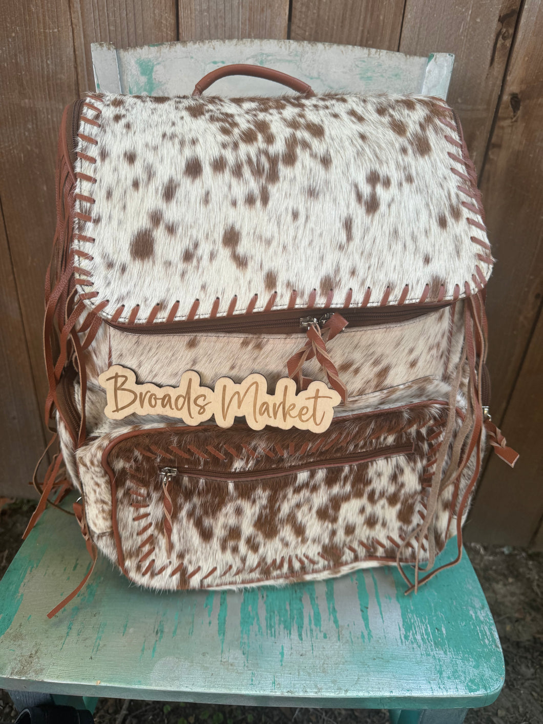 Fringe Cowhide Backpack