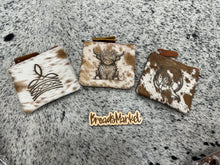 Load image into Gallery viewer, Laser Engraved Cowhide Coin Purses
