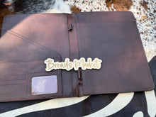 Load image into Gallery viewer, Cowhide &amp; Tooled Leather Cow Tag Planner Portfolios
