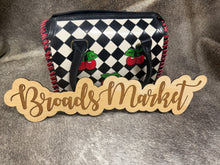 Load image into Gallery viewer, Checkered Cherry Fiona Speedy Purse
