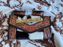 Load image into Gallery viewer, Lucky Tooled Leather Cowhide Purse Wallet
