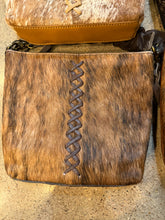 Load image into Gallery viewer, Cowhide X Braided Crossbody Purse
