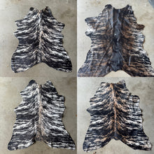 Load image into Gallery viewer, Columbian 3 Foot Enhanced Brindle Cowhide Silky Rugs
