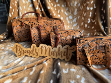 Load image into Gallery viewer, Black &amp; Beige Tooled Speedy Leather Purse
