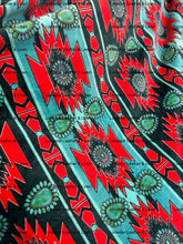 Load image into Gallery viewer, Leslie Concho A50 Red &amp; Teal Ziglag Blanket
