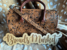 Load image into Gallery viewer, Black &amp; Beige Tooled Speedy Leather Purse

