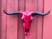 Load image into Gallery viewer, Crimson Custom Cowskull
