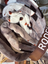 Load image into Gallery viewer, Rodeo Hunter Grey Aztec Super Plush Blanket
