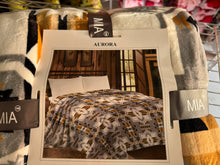 Load image into Gallery viewer, MIA Aurora Grey &amp; Mustard Aztec Super Plush Blanket
