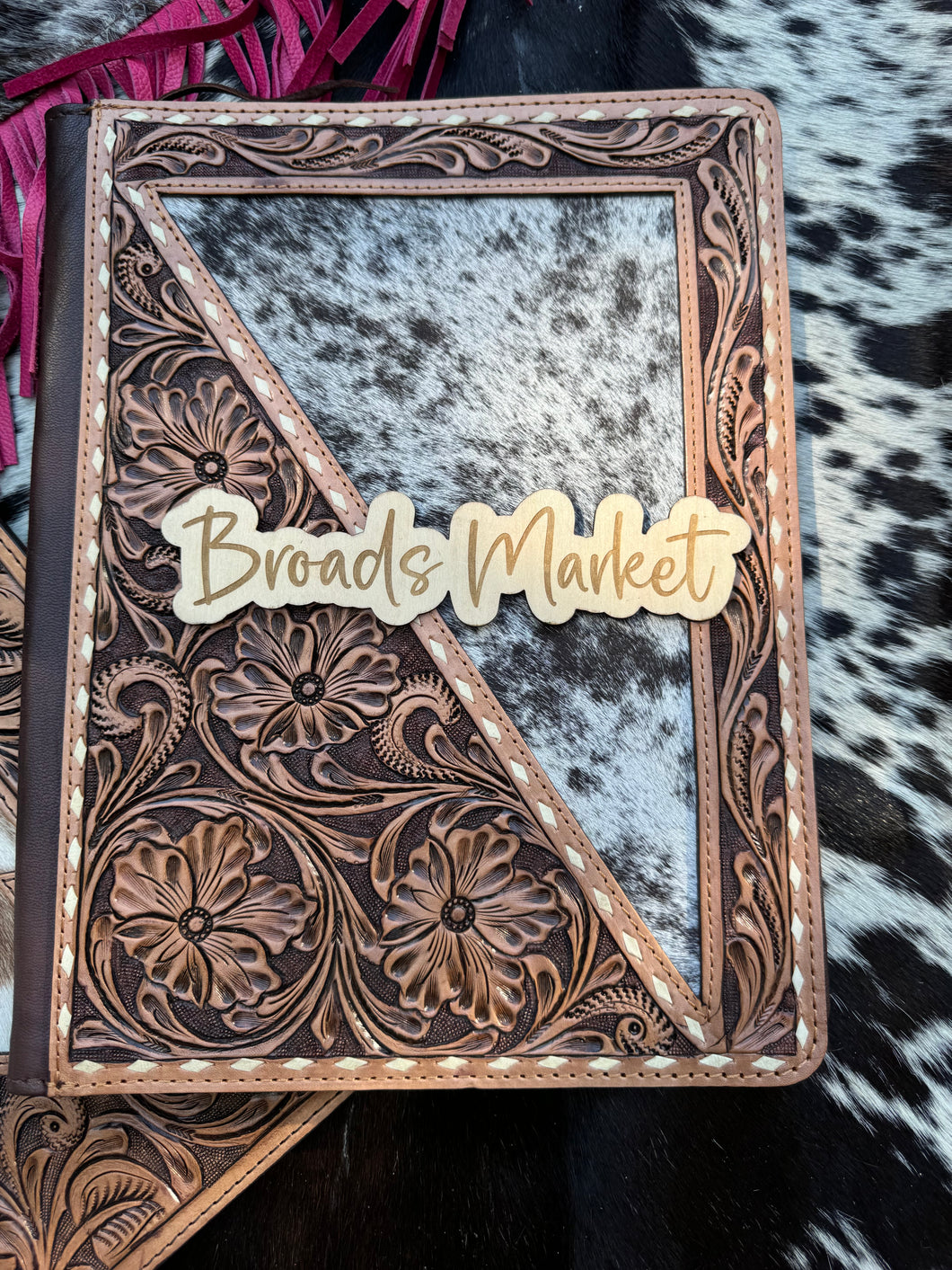 Tooled Cowhide Planner Portfolios