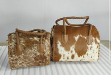 Load image into Gallery viewer, Full Cowhide Beige Red Speedy Bags
