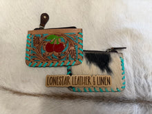 Load image into Gallery viewer, Tooled Cowhide Coin Purses
