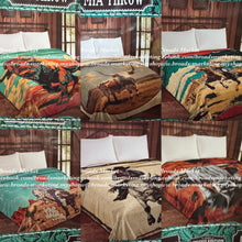 Load image into Gallery viewer, Western Antique Plush MIA Blankets
