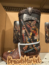 Load image into Gallery viewer, RA6187 Native Tomahawk Boot Vase
