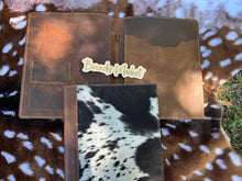 Load image into Gallery viewer, Full Cowhide Leather Portfolio Planner
