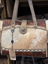 Load image into Gallery viewer, BA2830 Concho Cowhide Tooled Leather Handbag Purse
