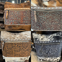 Load image into Gallery viewer, Middle Tooled Cowhide Purse BA2821
