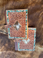 Load image into Gallery viewer, Tooled Cowhide Bible Portfolio Covers
