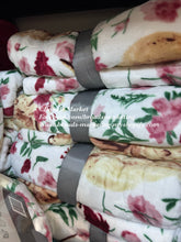 Load image into Gallery viewer, Highland Cow Summer Floral Super Plush Blanket
