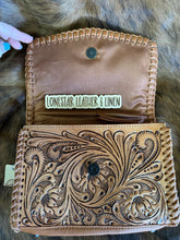 Load image into Gallery viewer, Tooled Floral Crossbody Leather Purse
