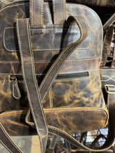 Load image into Gallery viewer, Distressed Leather Small Backpacks
