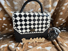 Load image into Gallery viewer, Checkered Crossbody with Handle Purse
