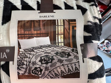 Load image into Gallery viewer, MIA Darlene Black &amp; White Aztec Super Plush Blanket
